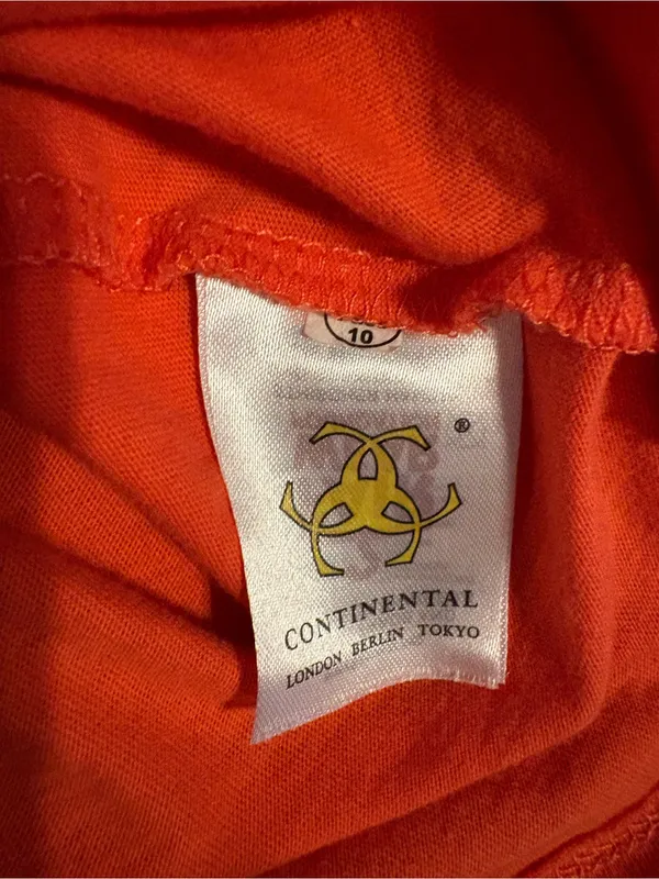 Source Unknown Orange Short-Sleeve Graphic Crop Tee - Image 3