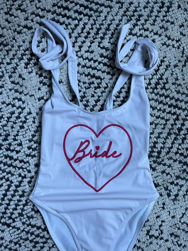 ASOS White Bride One Piece Bikini - Image 5