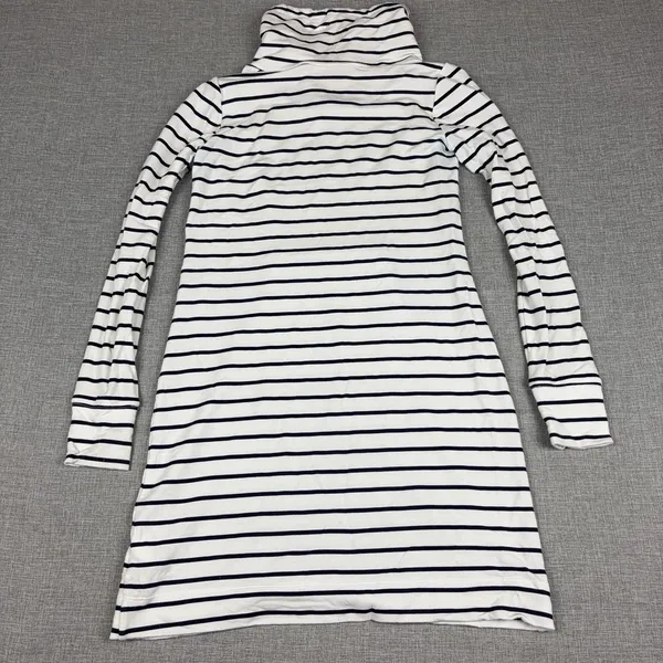 Lilly Pulitzer Hillary Popover Dress Womens XS Navy White Stripe Cowl Modal - Image 10