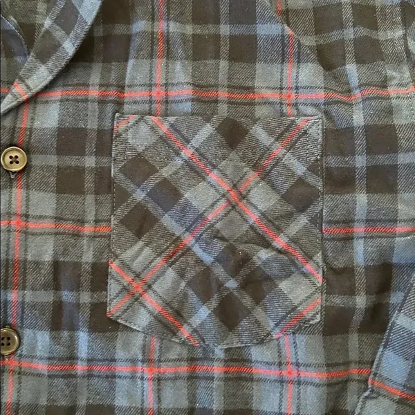 Old Navy Two Piece Pajama Sleepwear, Blue/Red Flannel, Size XXL, NWT - Image 5