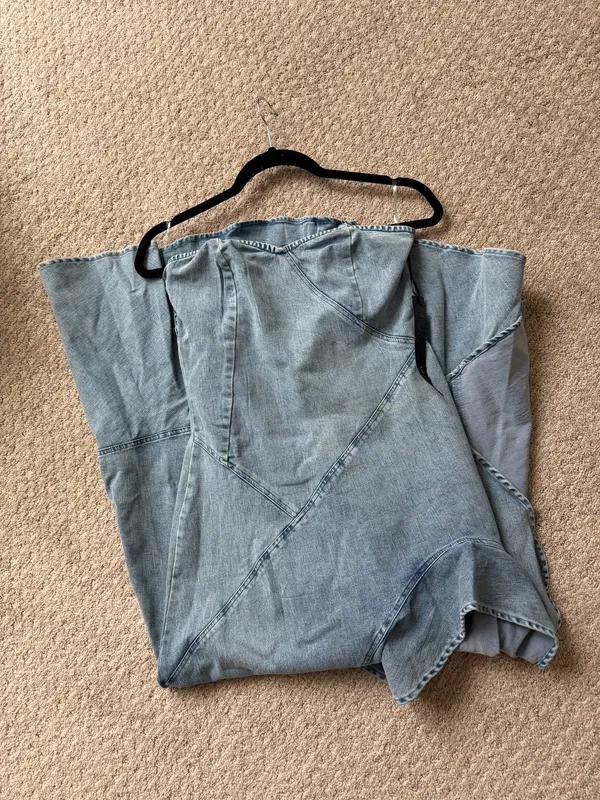 Revolve Strapless Denim Maxi Dress  - Image 4