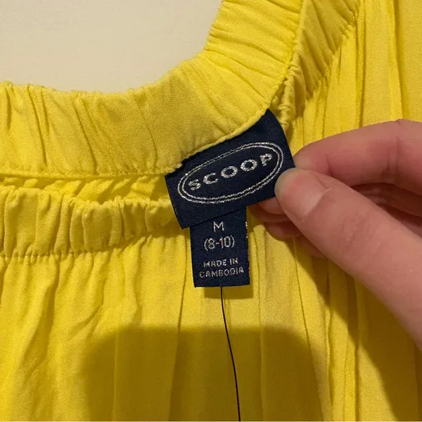 Scoop NYC Mason‎ one shoulder color block midi dress orange yellow size medium - Image 4