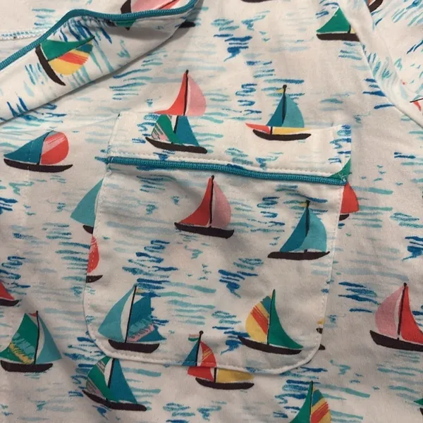 BedHead Size Large Sailboat Shorty Pajamas Shirt - Image 3