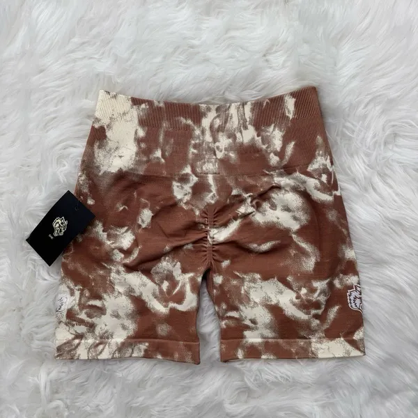 Darc Sport Seamless Everson Training Shorts Desert Rose Cream Jumbo Marble Small - Image 5