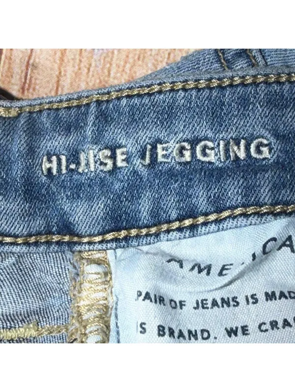American Eagle Hi-Rise Jegging Women’s Size 00 Short Distressed Skinny Jeans - Image 8