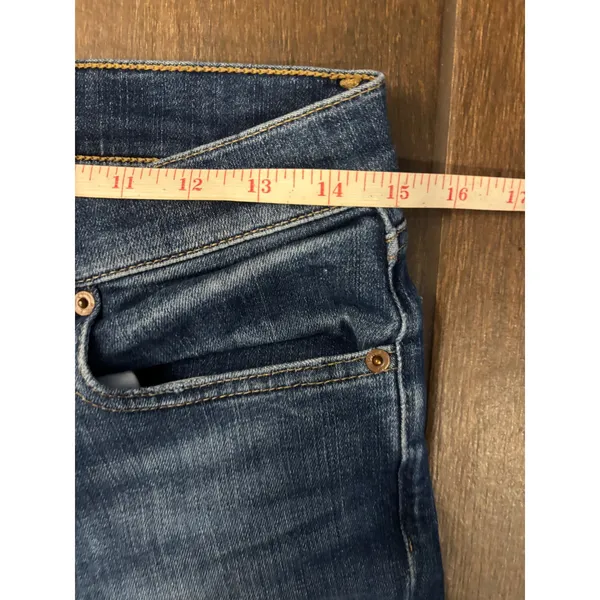 Polo Ralph Lauren Jeans 28R Blue Distressed Ripped‎ Raw Hem Skinny Denim - Image 6