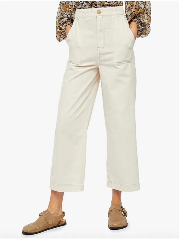 Free People Sunday Skies Wide Leg Pants in Cream Size 4 - Image 2
