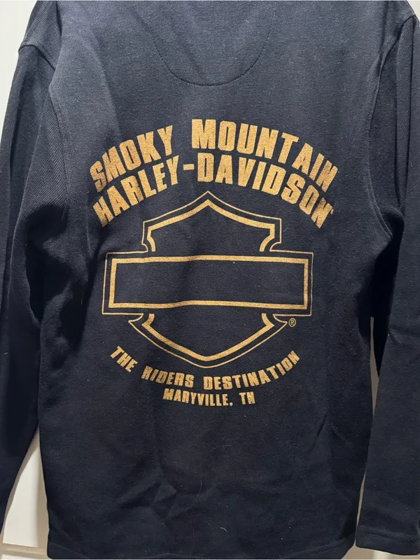 Harley Davison 1/4 zip sweater Size M - Image 5