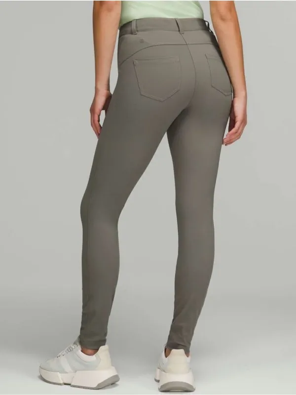 Lululemon City Sleek Slim-Fit 5 Pocket High-Rise Pant in Grey Sage Size 28 - Image 5
