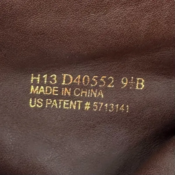 Cole Haan Nike Air Cassidy Ankle Booties Worn Leather Stacked Heel Brown 9.5‎ - Image 9