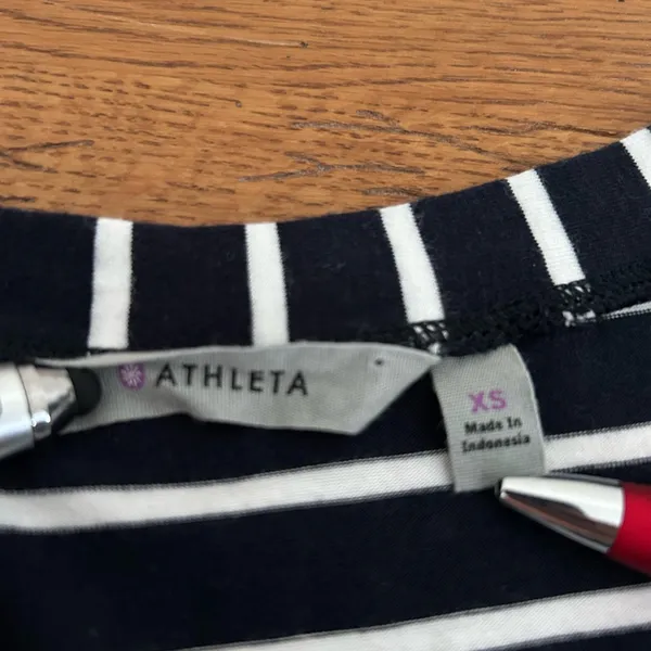 Athleta Maxi Dress Navy White Size XS - Image 9