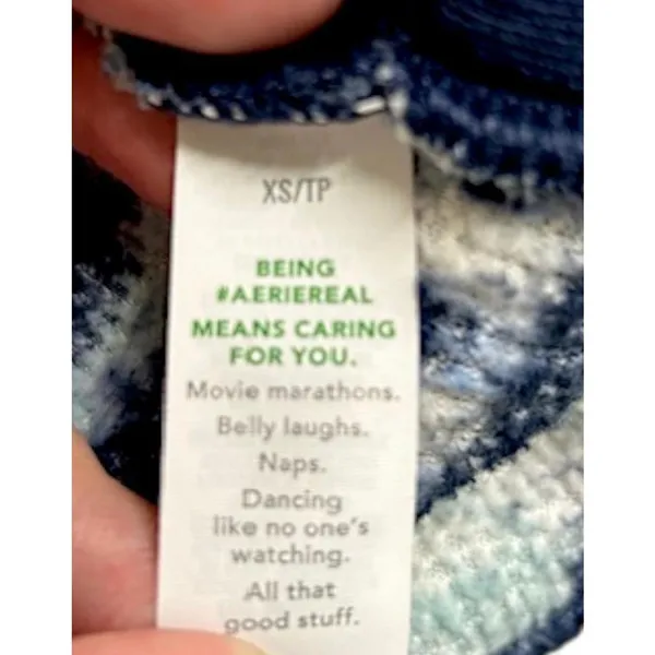 Aerie Sherpa Sweatshirt XS Polar Chic Nordic Print Cabincore‎ Chalet Ski Resort - Image 4
