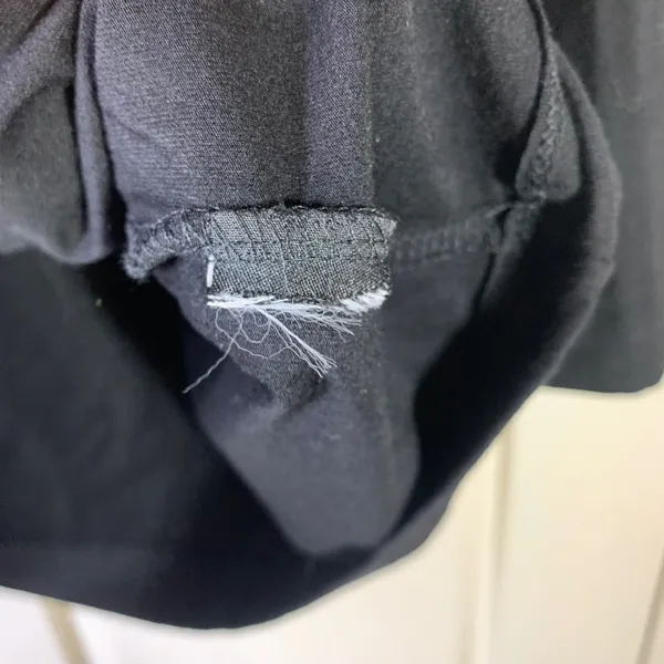 Premise Black Ruffle Shoulder Crew Neck 3/4 Sleeve Knit‎ Top Womens Size Medium - Image 3