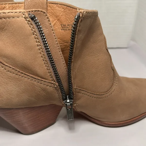 Frye Womens Reina Ash Leather Western Pointed Toe Booties Ankle Boots Size 8.5 - Image 8
