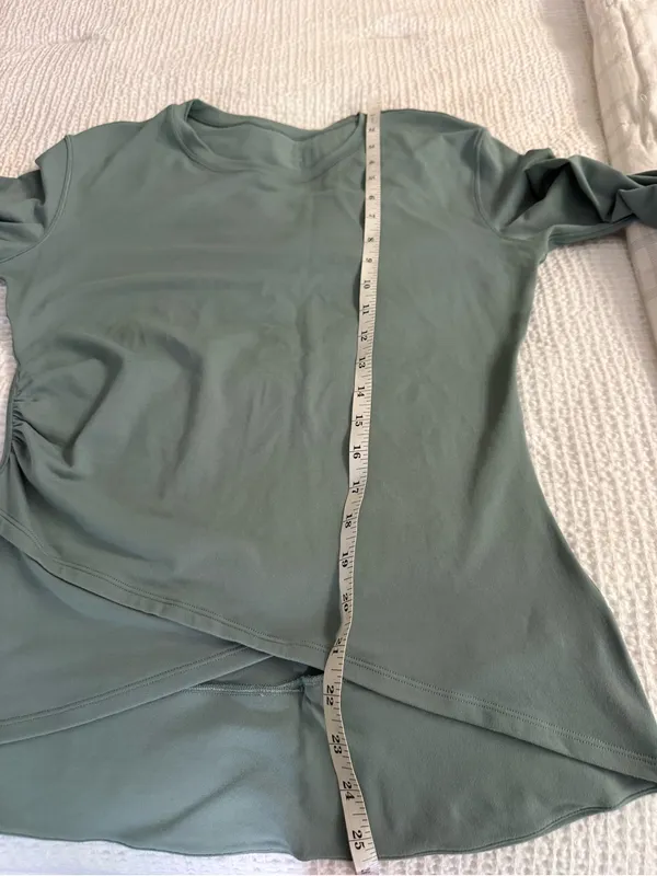 Lululemon Women's Rulu Gathered-Waist Longsleeve Running Top Size Small Athletic - Image 7