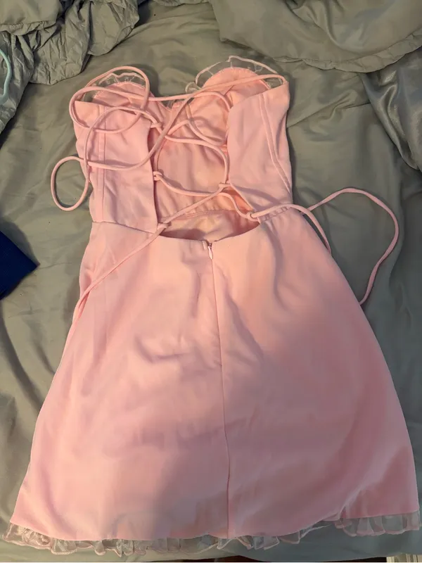 Lucy in The Sky pink mini dress - Image 2