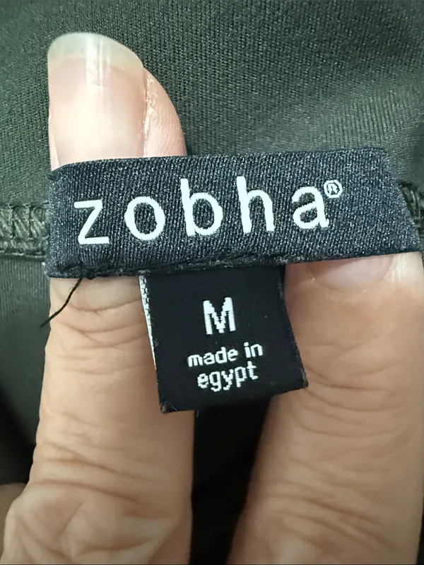 ZOBHA High-Waist Olive Green Leggings Size Medium - Image 3
