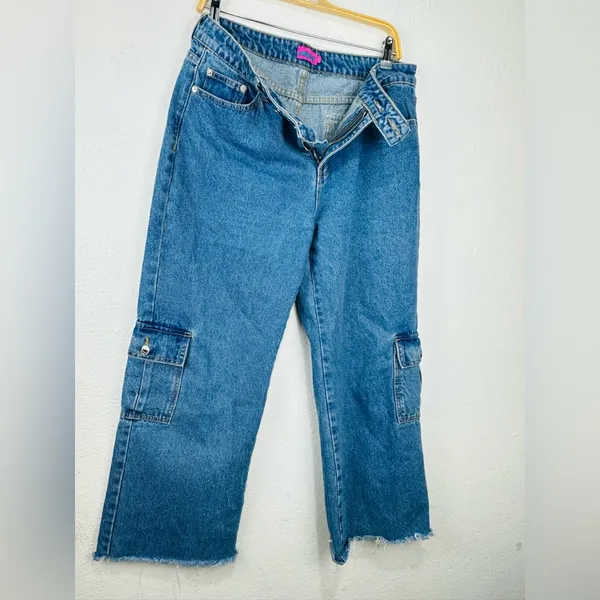 Edikted Light Blue Denim Jeans - Image 2