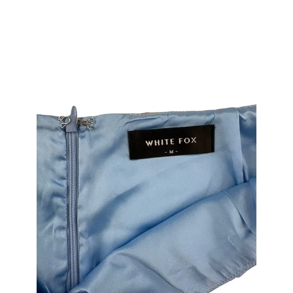 White Fox Boutique - Mini Skirt in Orange and Blue - Image 2