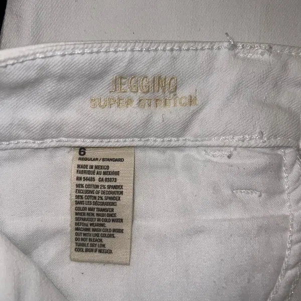 American Eagle Outfitters White Jegging Super Stretch Skinny Pant Women’s US 6 - Image 5