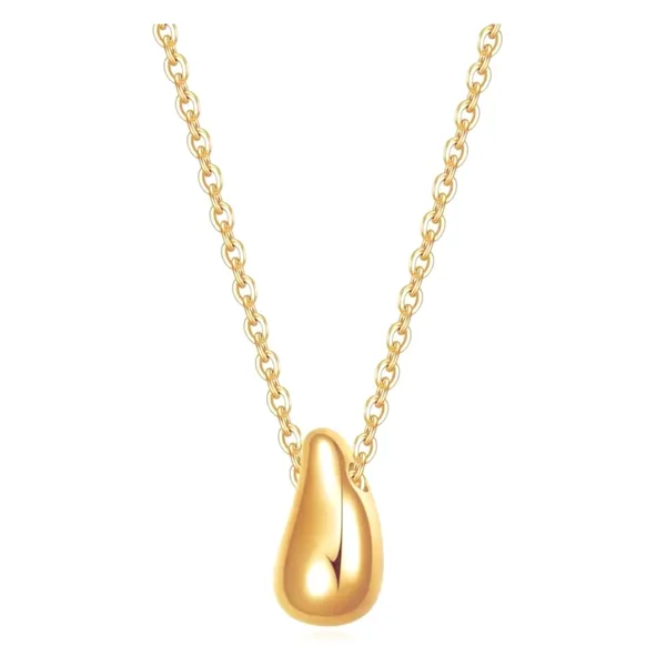 Teardrop Pendant Necklace,‎ Gold Plated Sterling Silver Jewelry, 16-18” - Image 7