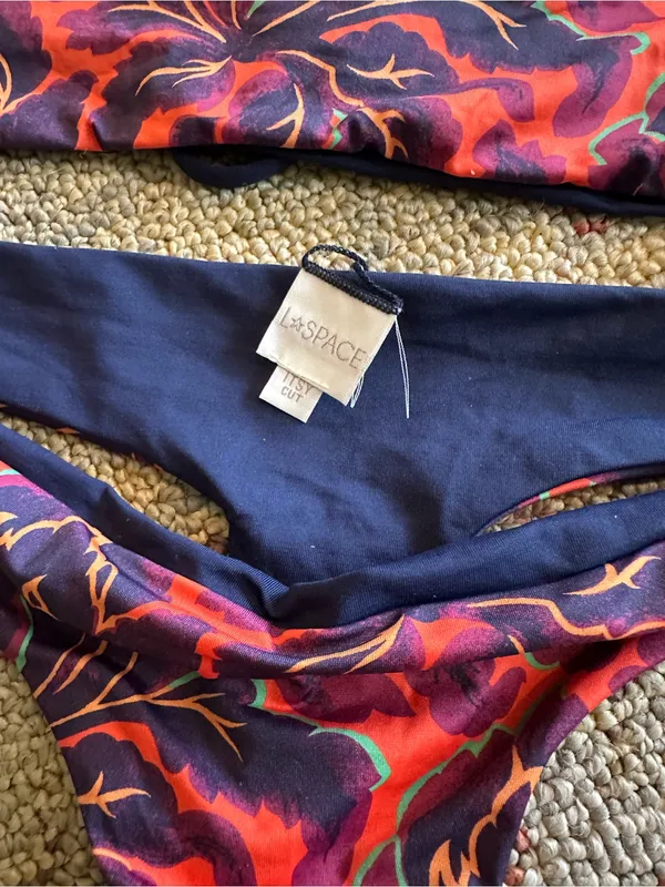 NWT L*Space Fleur Liberty Fabrics Luna Itsy Cut bikini set small - Image 3