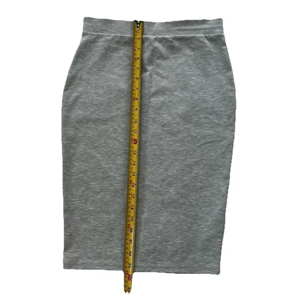 Cotton On Knit Pencil Skirt Women’s XS Gray Knee Length Corpcore Office Workwear - Image 6
