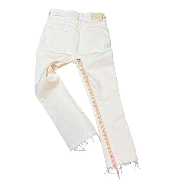 Citizens of Humanity Premium Vintage White High Rise Crop Raw Hem Jeans Size 25 - Image 2