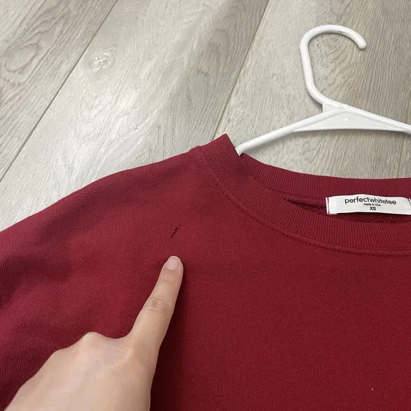 perfectwhitetee Crewneck Sweatshirt french terry cotton tyler womens Red xsmall - Image 6
