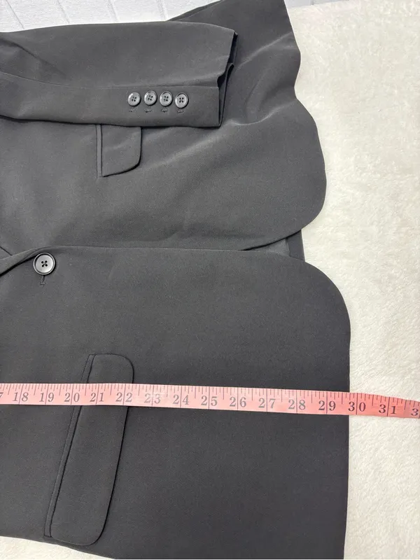 Vince Camuto Black Single-Button Notch Lapel‎ Blazer Jacket Size L Career Chic - Image 11