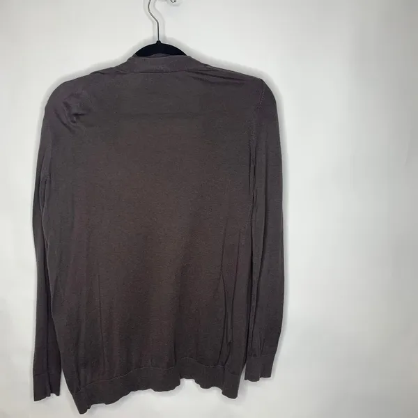 Loft Brown Button Front Cardigan Sz Medium - Image 8