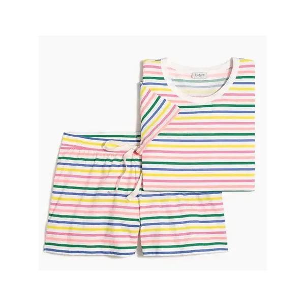J.Crew Rainbow Stripe Cotton Pajama Short Set Sz.XS - Image 3