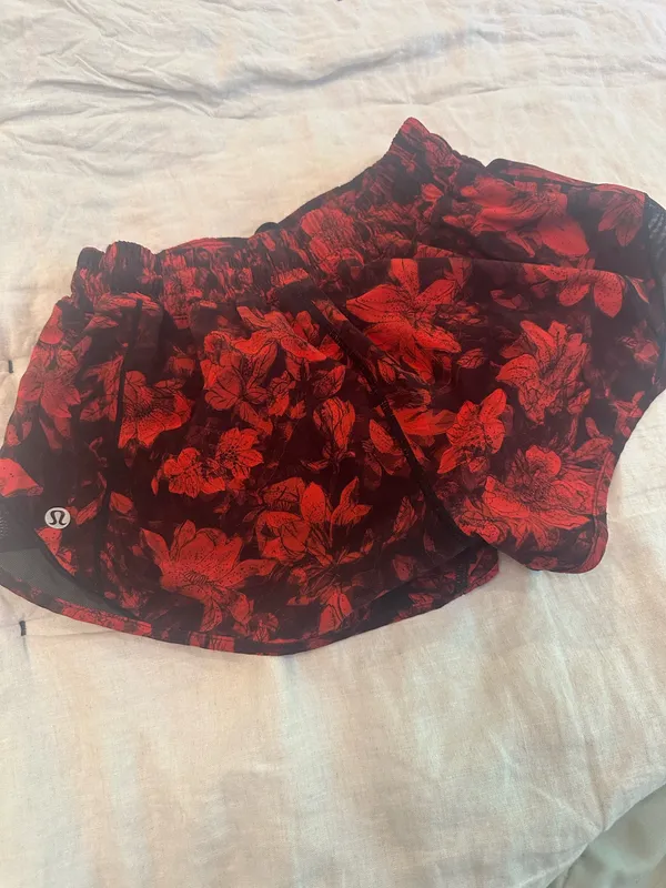 Lululemon Red/Black Shorts - Image 2
