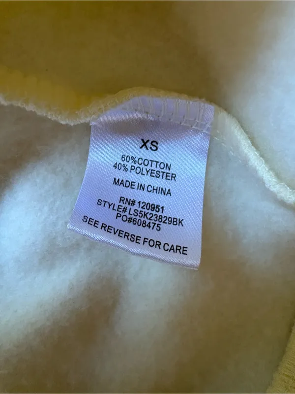 Olive + Oak Butter Yellow Fleece Sweatshirt XS Notch Neck Pullover - Image 7