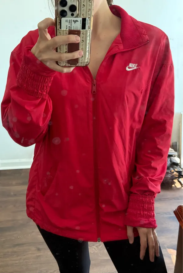 Nike Red Windbreaker Jacket - Image 4