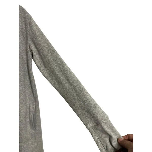 Active Life Heather Gray Hoodie Open SZ SM Fleece Soft Terry Inside Pockets - Image 5