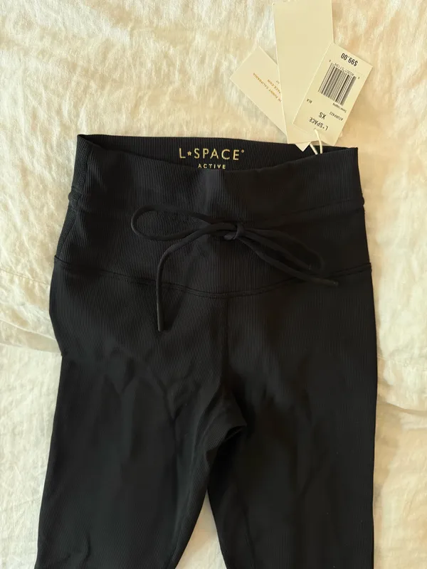 NWT L Space Black Rib Leggings - Image 3