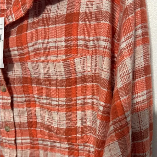 American Eagle Flannel Plaid Button-Up Shirt NWT - Image 5