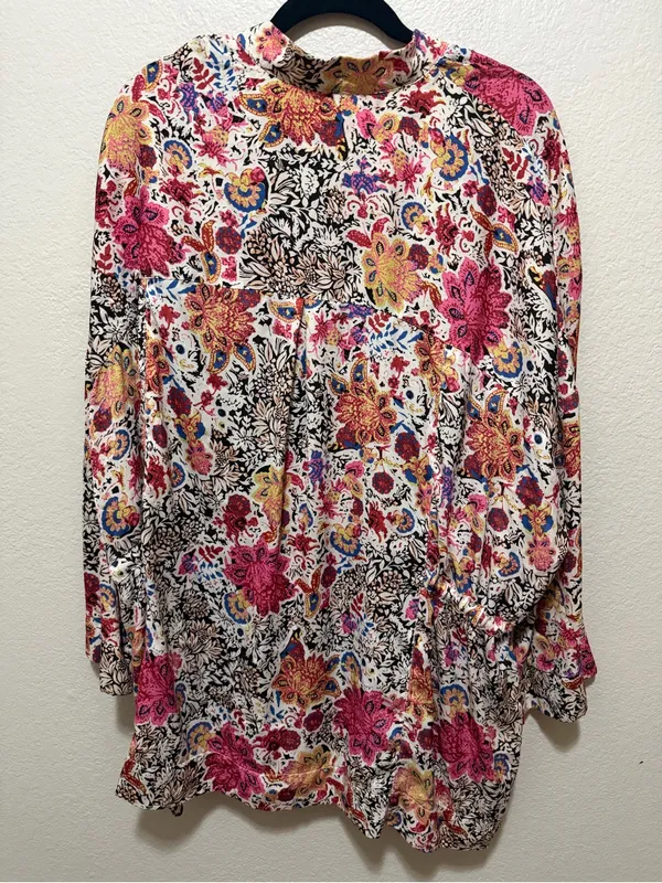 Intimately Free People Slinkin Floral Kimono Robe Wrap Cover Up Medium - Image 4