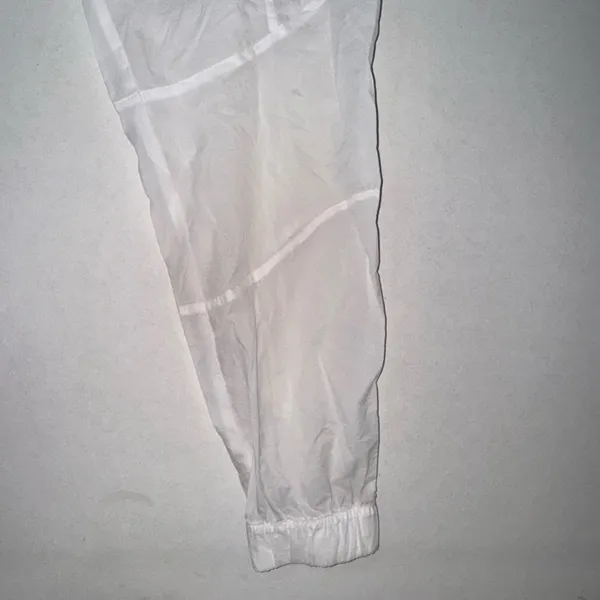Gymshark Women's White Nylon Jogger Pants M Activewear Lightweight Pockets - Image 7