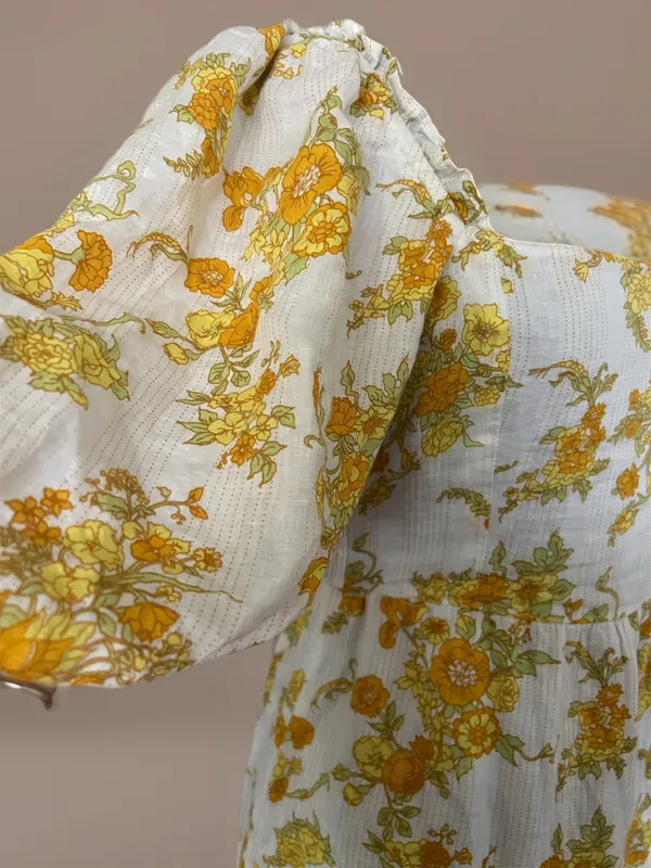 Faithfull the brand Gamora Midi Dress Linden Floral Print SIZE M - Image 4