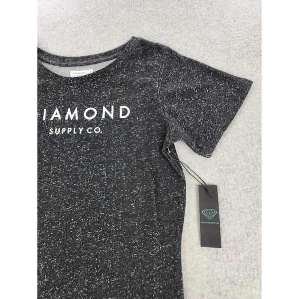Diamond Supply Co. Women's Logo Shirt Top Black Speckle‎ Skateboarding Sz SMALL - Image 2