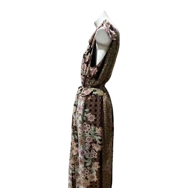 Lane Bryant Plus Size 28 Floral Chiffon Maxi Dress Sleeveless V-Neck - Image 2