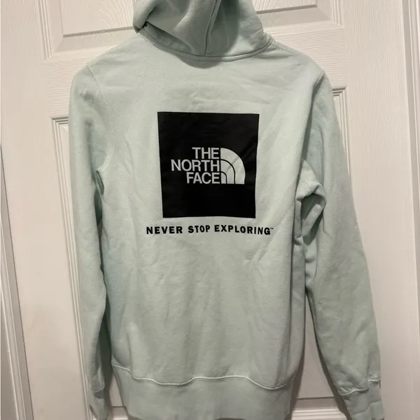 The North Face 2 Sided Hoodie Mint Green Size Medium. - Image 4