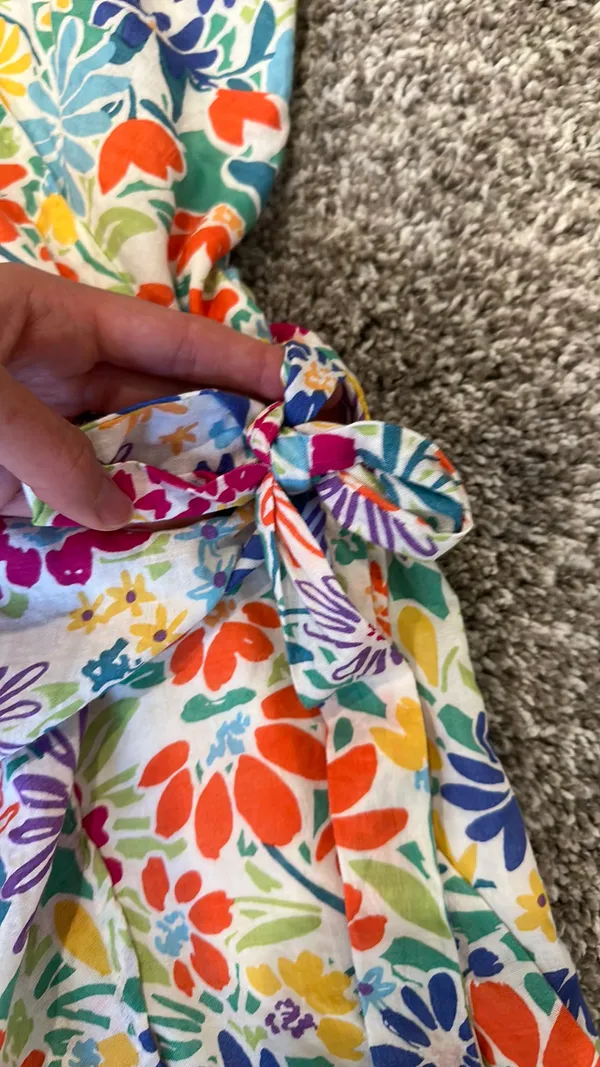 Peach Love Fun Floral Dress - Image 8