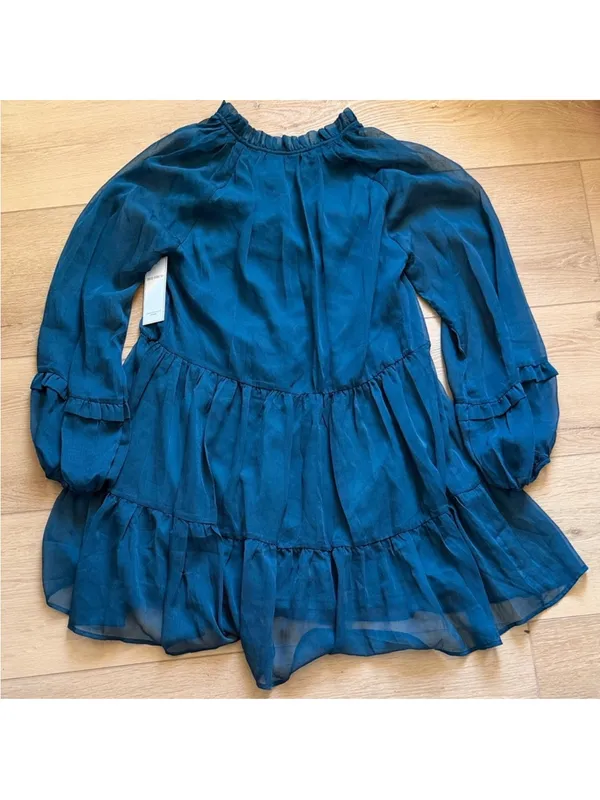 Red Dress Boutique Teal Tiered Mini Dress - Image 6