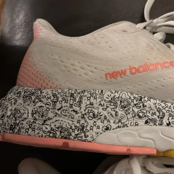 Women's Running Shoes - White and Pink - Image 3