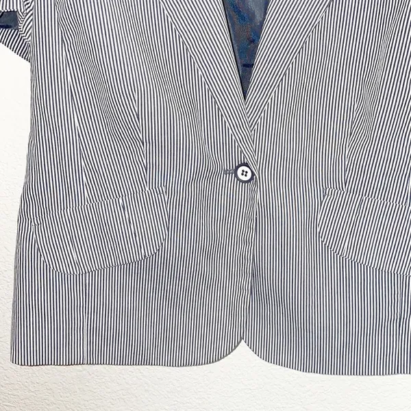 Grace Elements Shirt Sleeve Pin Striped Blazer - Image 3