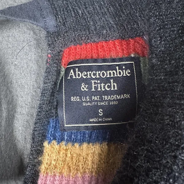 Abercrombie & Fitch Sweater‎ Womens Small Multicolor Stripe Boat Neck Pullover - Image 8