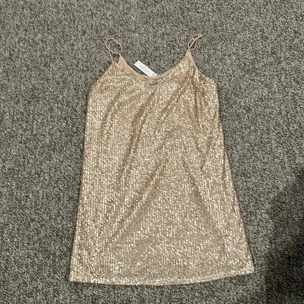 NWT Gentle Fawn Gold Sequin Party Dress Sz L - Image 6